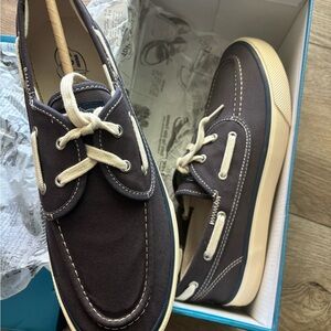 Sperry Men's Boat Shoes - Dark Blue and Cream